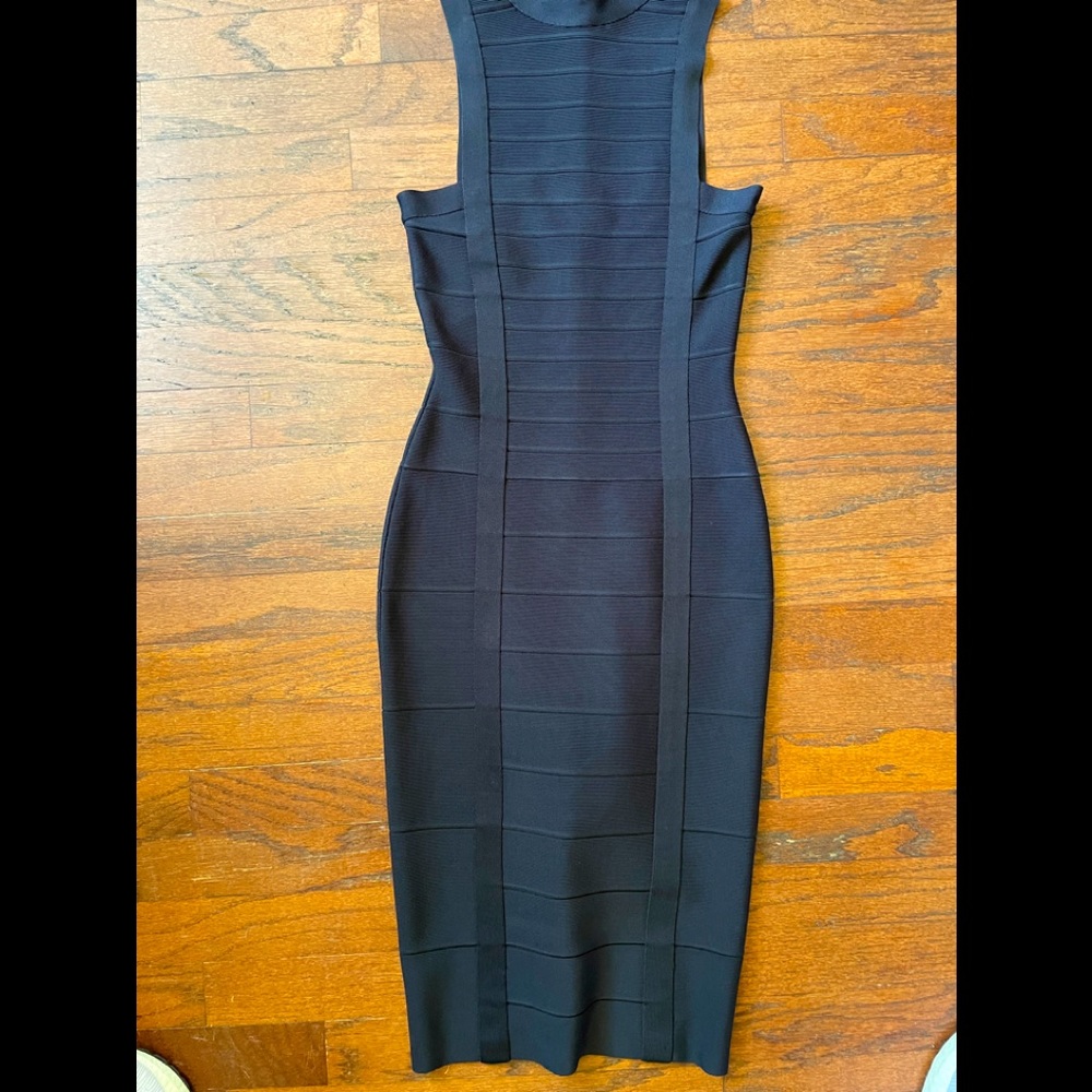 Herve Leger dress. High neck knee length XXS